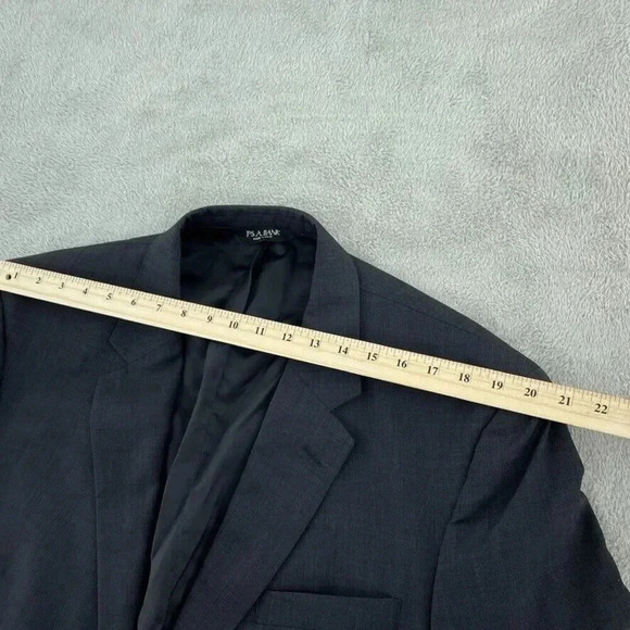 Jos. A. Bank Wool Blazer Mens 46L Black 4185 - Picture 5 of 9
